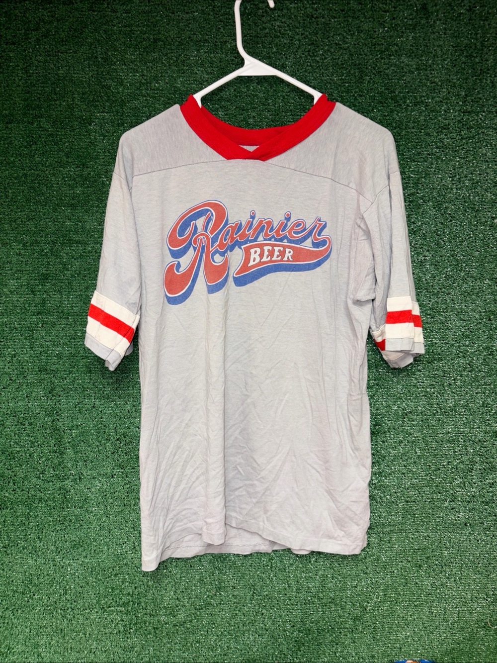True Vintage RARE 70s Rainer Beer Jersey Shirt Seattle Brewery